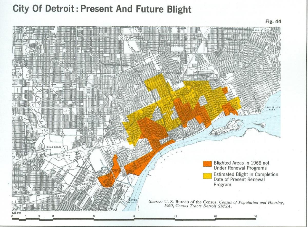 kort over Detroit forpester