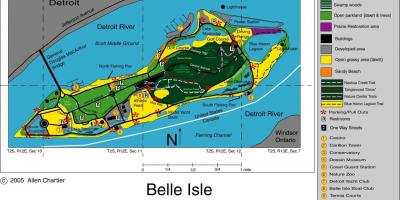 Kort Belle Isle Detroit