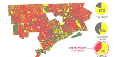 Detroit befolkning kort